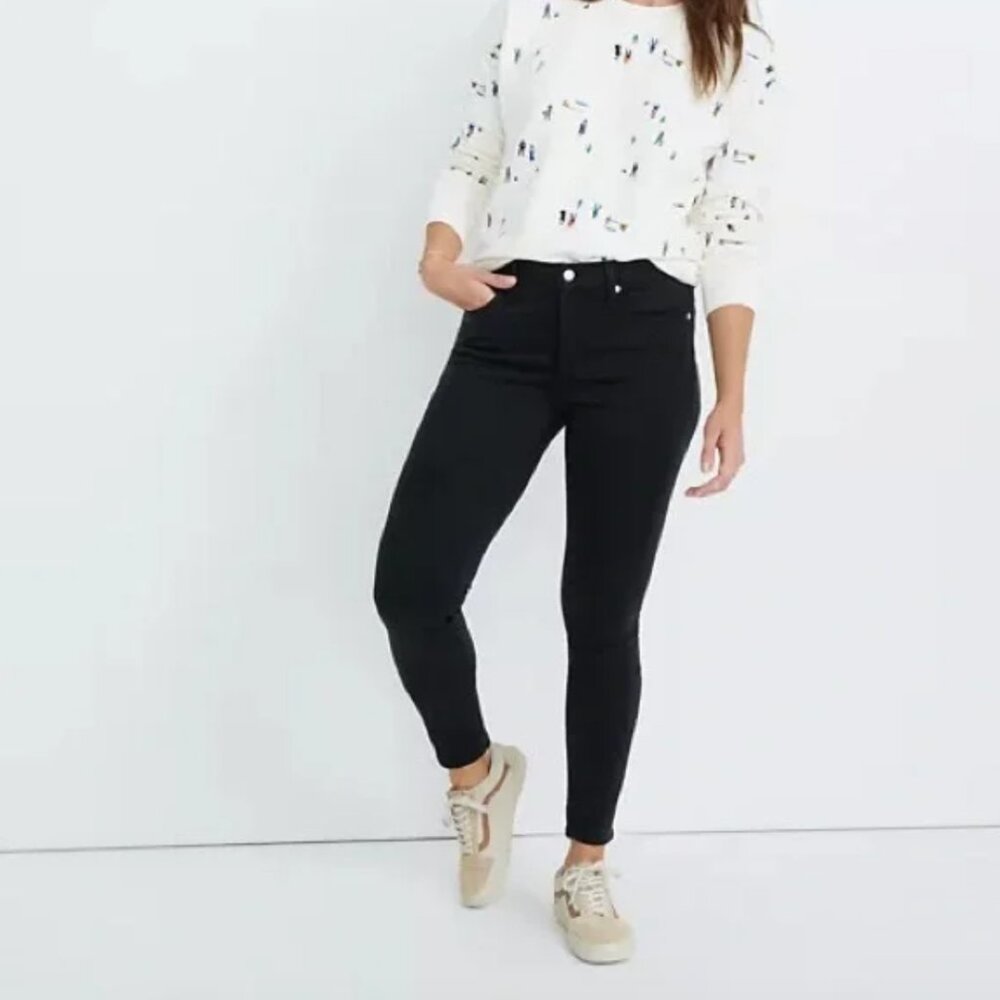Madewell 9” High Rise Black Skinny Jeans